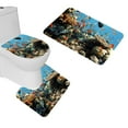thumbnail image 1 of PUDMAD Underwater Fish 3 Piece Bathroom Rugs Set Bath Rug Contour Mat and Toilet Lid Cover, 1 of 2