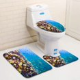 thumbnail image 1 of PUDMAD Underwater Vibrant Coral Reef Cup Coral 3 Piece Bathroom Rugs Set Bath Rug Contour Mat and Toilet Lid Cover, 1 of 2
