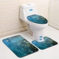 thumbnail image 1 of PUDMAD Underwater World 3 Piece Bathroom Rugs Set Bath Rug Contour Mat and Toilet Lid Cover, 1 of 2