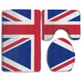 thumbnail image 1 of PUDMAD Union Jack 3 Piece Bathroom Rugs Set Bath Rug Contour Mat and Toilet Lid Cover, 1 of 2