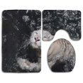 thumbnail image 1 of PUDMAD Union United Flag 3 Piece Bathroom Rugs Set Bath Rug Contour Mat and Toilet Lid Cover, 1 of 2