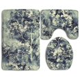 thumbnail image 1 of PUDMAD Unique Butterflies 3 Piece Bathroom Rugs Set Bath Rug Contour Mat and Toilet Lid Cover, 1 of 2