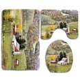 thumbnail image 1 of PUDMAD Untitled Amish Country Farm Landscape 3 Piece Bathroom Rugs Set Bath Rug Contour Mat and Toilet Lid Cover, 1 of 2
