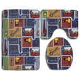 thumbnail image 1 of PUDMAD Various Tools 3 Piece Bathroom Rugs Set Bath Rug Contour Mat and Toilet Lid Cover, 1 of 2