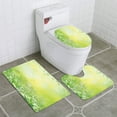 thumbnail image 1 of PUDMAD Vector Nature 3 Piece Bathroom Rugs Set Bath Rug Contour Mat and Toilet Lid Cover, 1 of 2