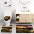 thumbnail image 1 of PUDMAD Vermillion Lakes Sunrise Near Banff 3 Piece Bathroom Rugs Set Bath Rug Contour Mat and Toilet Lid Cover, 1 of 2