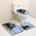 thumbnail image 1 of PUDMAD View Cathedral Beach in Galicia Spain 3 Piece Bathroom Rugs Set Bath Rug Contour Mat and Toilet Lid Cover, 1 of 2