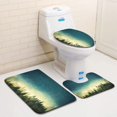 thumbnail image 1 of PUDMAD View Misty Fog Mountains in Autumn 3 Piece Bathroom Rugs Set Bath Rug Contour Mat and Toilet Lid Cover, 1 of 2