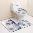thumbnail image 1 of PUDMAD View top Mount Everest from Kala Patthar 3 Piece Bathroom Rugs Set Bath Rug Contour Mat and Toilet Lid Cover, 1 of 2