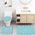thumbnail image 1 of PUDMAD Vintage Paper 3 Piece Bathroom Rugs Set Bath Rug Contour Mat and Toilet Lid Cover, 1 of 2