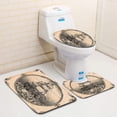 thumbnail image 1 of PUDMAD Vintage Sailboat 3 Piece Bathroom Rugs Set Bath Rug Contour Mat and Toilet Lid Cover, 1 of 2