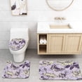 thumbnail image 1 of PUDMAD Vintage Seamless Floral 3 Piece Bathroom Rugs Set Bath Rug Contour Mat and Toilet Lid Cover, 1 of 2