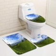 thumbnail image 1 of PUDMAD Volcano Crater Mount Eden in Aucklan 3 Piece Bathroom Rugs Set Bath Rug Contour Mat and Toilet Lid Cover, 1 of 2