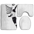 thumbnail image 1 of PUDMAD Volleyball Player Decal Girl 3 Piece Bathroom Rugs Set Bath Rug Contour Mat and Toilet Lid Cover, 1 of 2