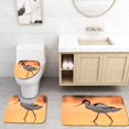 thumbnail image 1 of PUDMAD Wading pied avocet Orange 3 Piece Bathroom Rugs Set Bath Rug Contour Mat and Toilet Lid Cover, 1 of 2