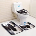 thumbnail image 1 of PUDMAD Waiting for Salvation 3 Piece Bathroom Rugs Set Bath Rug Contour Mat and Toilet Lid Cover, 1 of 2
