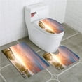 thumbnail image 1 of PUDMAD Walkway 3 Piece Bathroom Rugs Set Bath Rug Contour Mat and Toilet Lid Cover, 1 of 2