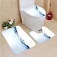 thumbnail image 1 of PUDMAD Water Wave Bubbles to Clean Drinking water3 3 Piece Bathroom Rugs Set Bath Rug Contour Mat and Toilet Lid Cover, 1 of 2