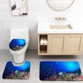 thumbnail image 1 of PUDMAD Water World 3 Piece Bathroom Rugs Set Bath Rug Contour Mat and Toilet Lid Cover, 1 of 2