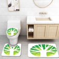 thumbnail image 1 of PUDMAD Watercolor Tree Logo 3 Piece Bathroom Rugs Set Bath Rug Contour Mat and Toilet Lid Cover, 1 of 2