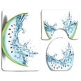 thumbnail image 1 of PUDMAD Watermelon Creativity 3 Piece Bathroom Rugs Set Bath Rug Contour Mat and Toilet Lid Cover, 1 of 2