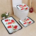 thumbnail image 1 of PUDMAD Watermelon Popsicles in a Rustic ice Filled Tray 3 Piece Bathroom Rugs Set Bath Rug Contour Mat and Toilet Lid Cover, 1 of 2