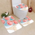 thumbnail image 1 of PUDMAD Watermelon Sorbet in Paper Cup 3 Piece Bathroom Rugs Set Bath Rug Contour Mat and Toilet Lid Cover, 1 of 2
