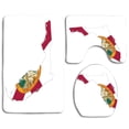 thumbnail image 1 of PUDMAD Waving Flag Map Sunshine Florida Palm Tree Sun Steam Boat 3 Piece Bathroom Rugs Set Bath Rug Contour Mat and Toilet Lid Cover, 1 of 2