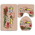 thumbnail image 1 of PUDMAD Welcome Parrots 3 Piece Bathroom Rugs Set Bath Rug Contour Mat and Toilet Lid Cover, 1 of 2