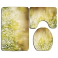 thumbnail image 1 of PUDMAD Wet Grass Bokeh 3 Piece Bathroom Rugs Set Bath Rug Contour Mat and Toilet Lid Cover, 1 of 2