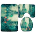 thumbnail image 1 of PUDMAD Wet Windscreen 3 Piece Bathroom Rugs Set Bath Rug Contour Mat and Toilet Lid Cover, 1 of 2
