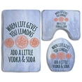 thumbnail image 1 of PUDMAD When Life Gives You Lemons 3 Piece Bathroom Rugs Set Bath Rug Contour Mat and Toilet Lid Cover, 1 of 2