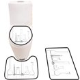 thumbnail image 1 of PUDMAD White Chest Drawers fille in Bright Room 3 Piece Bathroom Rugs Set Bath Rug Contour Mat and Toilet Lid Cover, 1 of 2