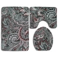 thumbnail image 1 of PUDMAD White Marble 3 Piece Bathroom Rugs Set Bath Rug Contour Mat and Toilet Lid Cover, 1 of 2