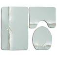 thumbnail image 1 of PUDMAD White Seagull 3 Piece Bathroom Rugs Set Bath Rug Contour Mat and Toilet Lid Cover, 1 of 2