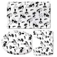 thumbnail image 1 of PUDMAD White and Black Cat Rug 3 Piece Bathroom Rugs Set Bath Rug Contour Mat and Toilet Lid Cover, 1 of 2