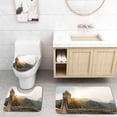 thumbnail image 1 of PUDMAD Wide Panoramic View on Great Wall at Sunrise 3 Piece Bathroom Rugs Set Bath Rug Contour Mat and Toilet Lid Cover, 1 of 2
