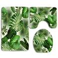 thumbnail image 1 of PUDMAD Wild Tropical Collage 3 Piece Bathroom Rugs Set Bath Rug Contour Mat and Toilet Lid Cover, 1 of 2