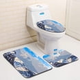thumbnail image 1 of PUDMAD Winter Landscape in Alps 3 Piece Bathroom Rugs Set Bath Rug Contour Mat and Toilet Lid Cover, 1 of 2