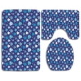 thumbnail image 1 of PUDMAD Winter Snowflakes Silhouettes Christmas Pine Trees Sweet Christmas Violet 3 Piece Bathroom Rugs Set Bath Rug Contour Mat and Toilet Lid Cover, 1 of 2
