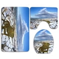 thumbnail image 1 of PUDMAD Winter Touch Emery Celtic Cross 3 Piece Bathroom Rugs Set Bath Rug Contour Mat and Toilet Lid Cover, 1 of 2