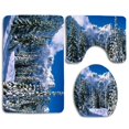 thumbnail image 1 of PUDMAD Winter Wonderland Forest 3 Piece Bathroom Rugs Set Bath Rug Contour Mat and Toilet Lid Cover, 1 of 2