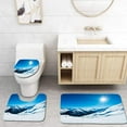 thumbnail image 1 of PUDMAD Winter ski Resort Soelden 3 Piece Bathroom Rugs Set Bath Rug Contour Mat and Toilet Lid Cover, 1 of 2