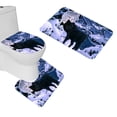 thumbnail image 1 of PUDMAD Wolf is-Cool 3 Piece Bathroom Rugs Set Bath Rug Contour Mat and Toilet Lid Cover, 1 of 2