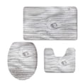 thumbnail image 1 of PUDMAD WoodRustic Old Barn Wood 3 Piece Bathroom Rugs Set Bath Rug Contour Mat and Toilet Lid Cover, 1 of 2