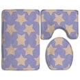 thumbnail image 1 of PUDMAD Woodland Stars 3 Piece Bathroom Rugs Set Bath Rug Contour Mat and Toilet Lid Cover, 1 of 2