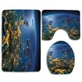 thumbnail image 1 of PUDMAD World Continent Central Europe Night 3 Piece Bathroom Rugs Set Bath Rug Contour Mat and Toilet Lid Cover, 1 of 2
