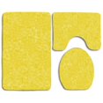 thumbnail image 1 of PUDMAD Yellow Geometric Triangles Background 3 Piece Bathroom Rugs Set Bath Rug Contour Mat and Toilet Lid Cover, 1 of 2