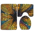 thumbnail image 1 of PUDMAD Yellow Sunflower Painting 3 Piece Bathroom Rugs Set Bath Rug Contour Mat and Toilet Lid Cover, 1 of 2