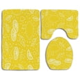 thumbnail image 1 of PUDMAD Yellow and White Fresh Artistic Juicy Lemons Organic Citrus Ripe Fruit Vegetarian 3 Piece Bathroom Rugs Set Bath Rug Contour Mat and Toilet Lid Cover, 1 of 2